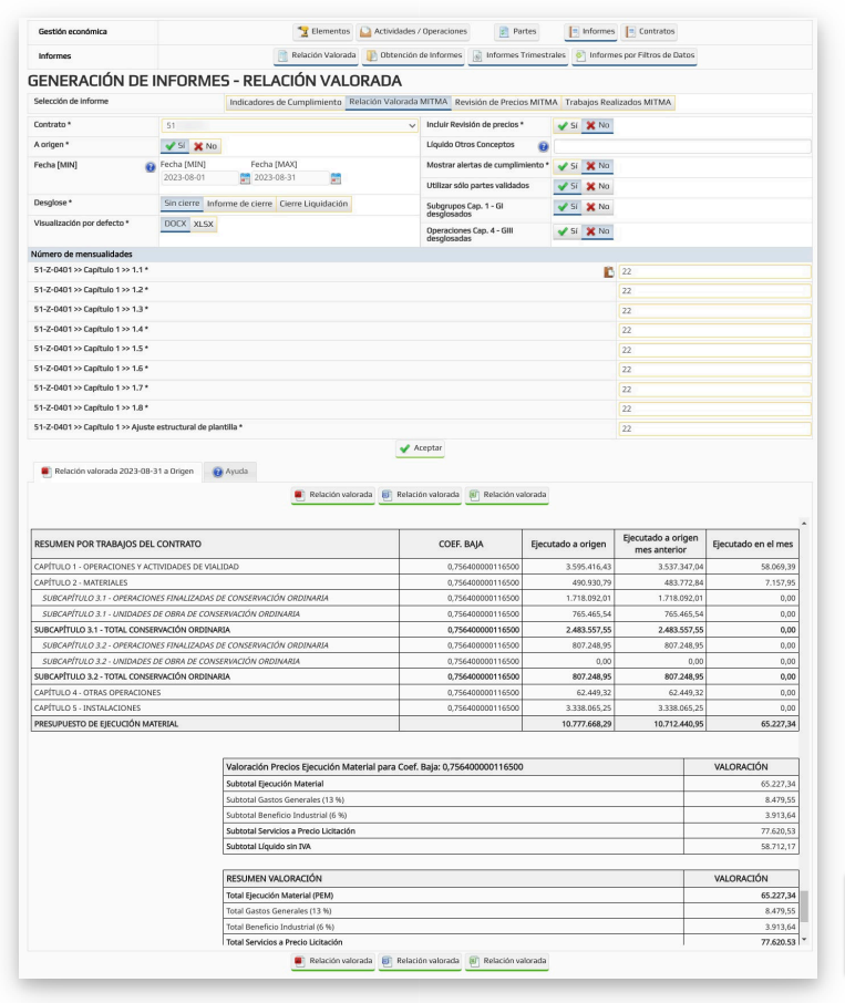 INFOSEG - Relación valorada